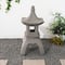 Glitzhome® 24" MGO Faux Concrete Pagoda Garden Statue